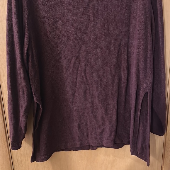 Cut Loose Women’s Lagenlook Button Down Sweater Rayon Flax Burgundy Small Med - Picture 9 of 10